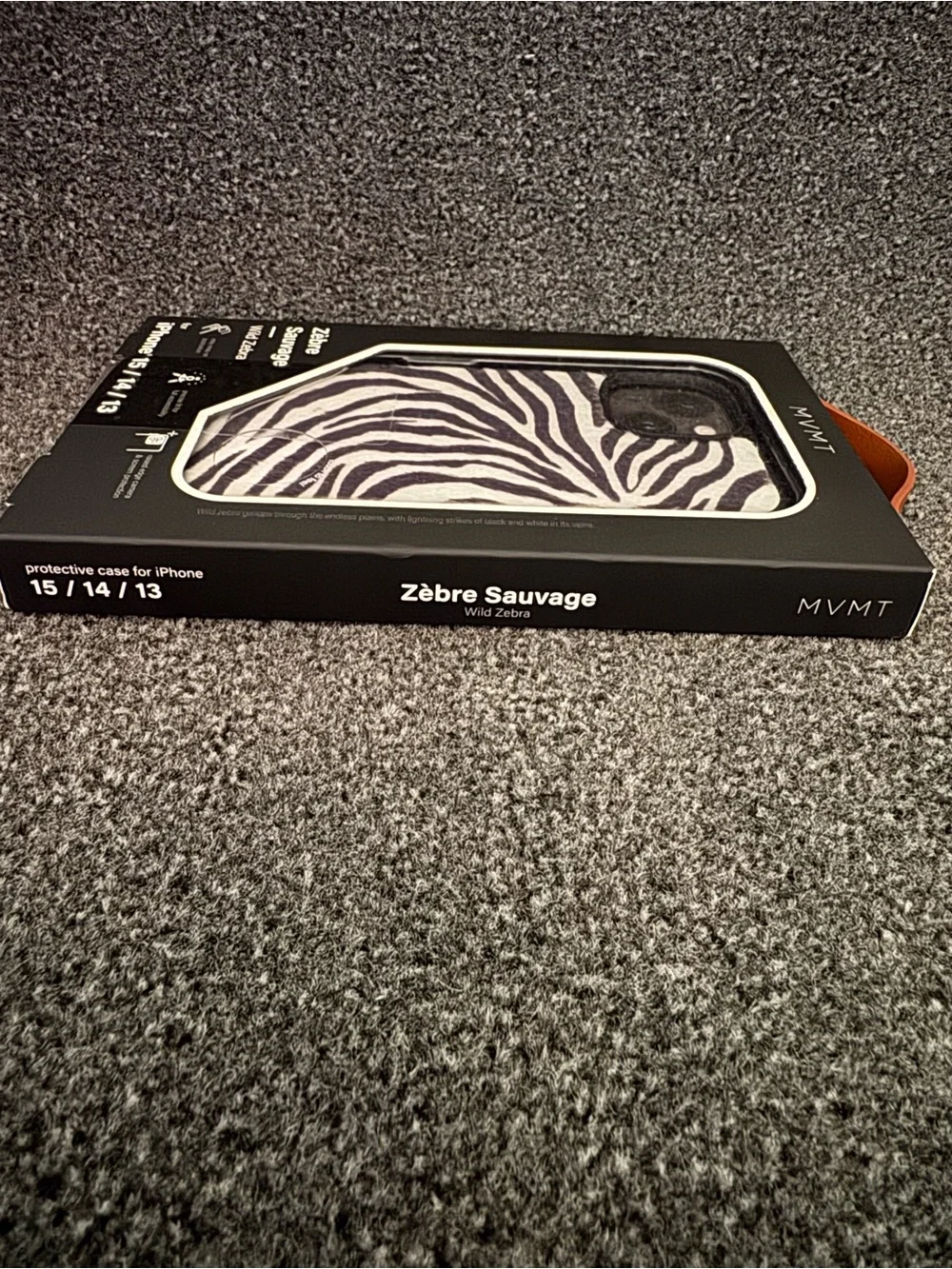 NEW IN BOX- MVMT iPhone 15 14 13 Case Wild Zebra Sauvage